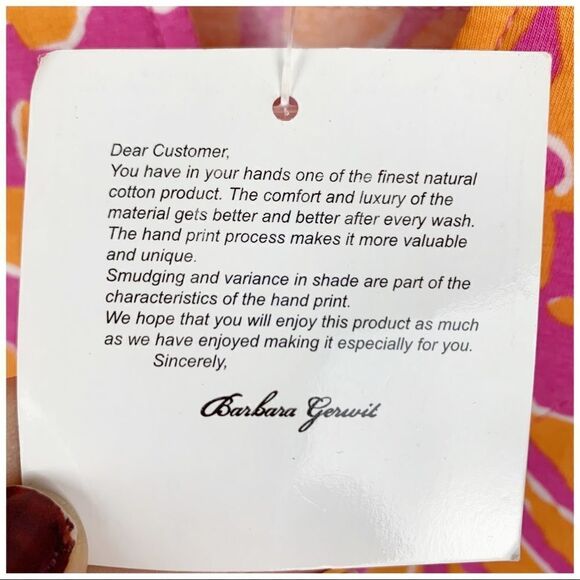 Barbara Gerwit Preppy Pink/Orange Cotton Tunic Cover-Up XS NWT - Picture 12 of 14